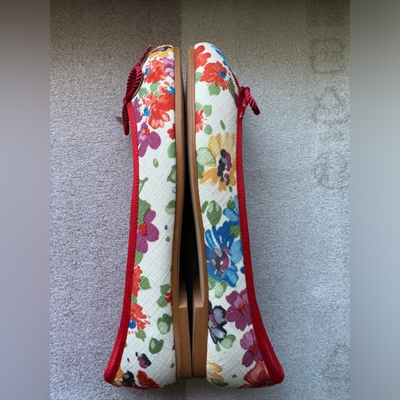 French Sole Floral Ballet Flat in Canvas * Like NEW * in US 6/36.5 Made in Spain - Picture 6 of 10